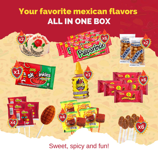 Caja de Dulces Mexicanos Latin Sabor Surtidos | Variety Pack Assorted Mexican Candy Box