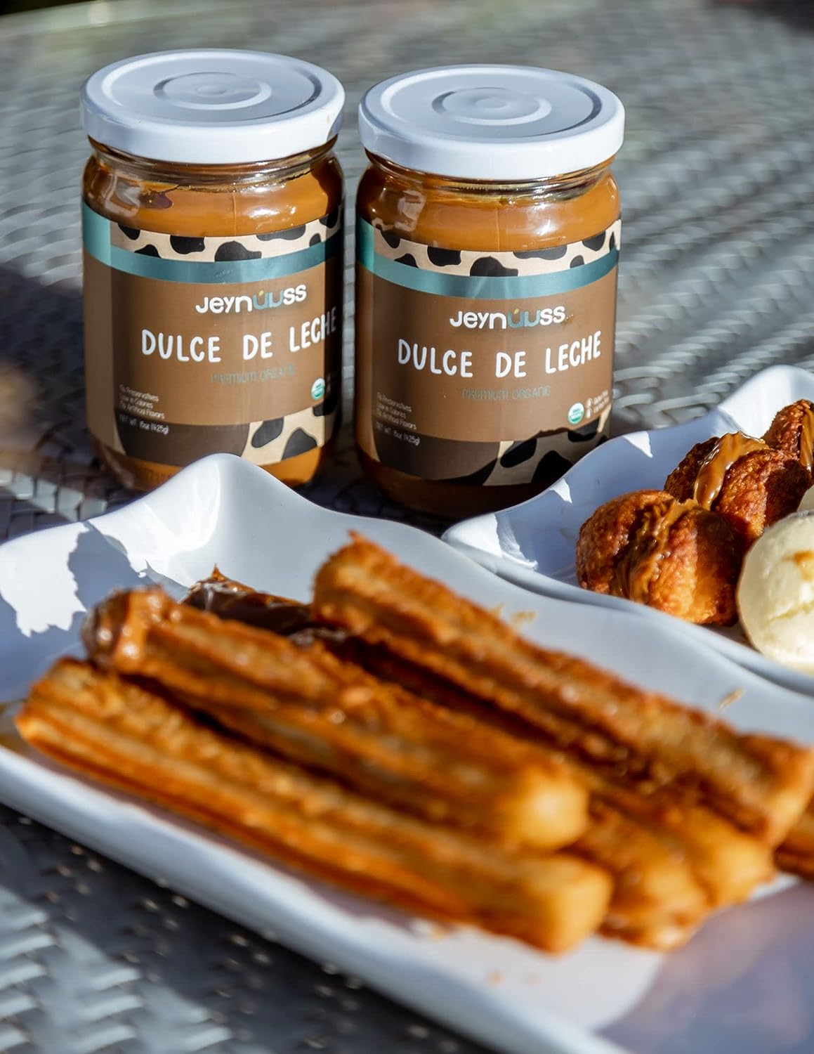 Dulce De Leche Orgánico Jeynuuss Cajeta para Aderezo De Postre Sin Gluten Sin Lactosa 15 Oz