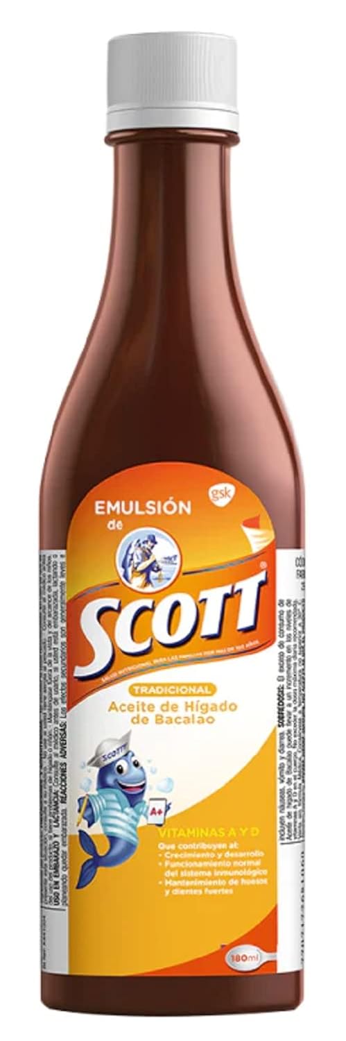 Emulsion Scott Sabor Tradicional Aceite de hígado de bacalao con vitamina A