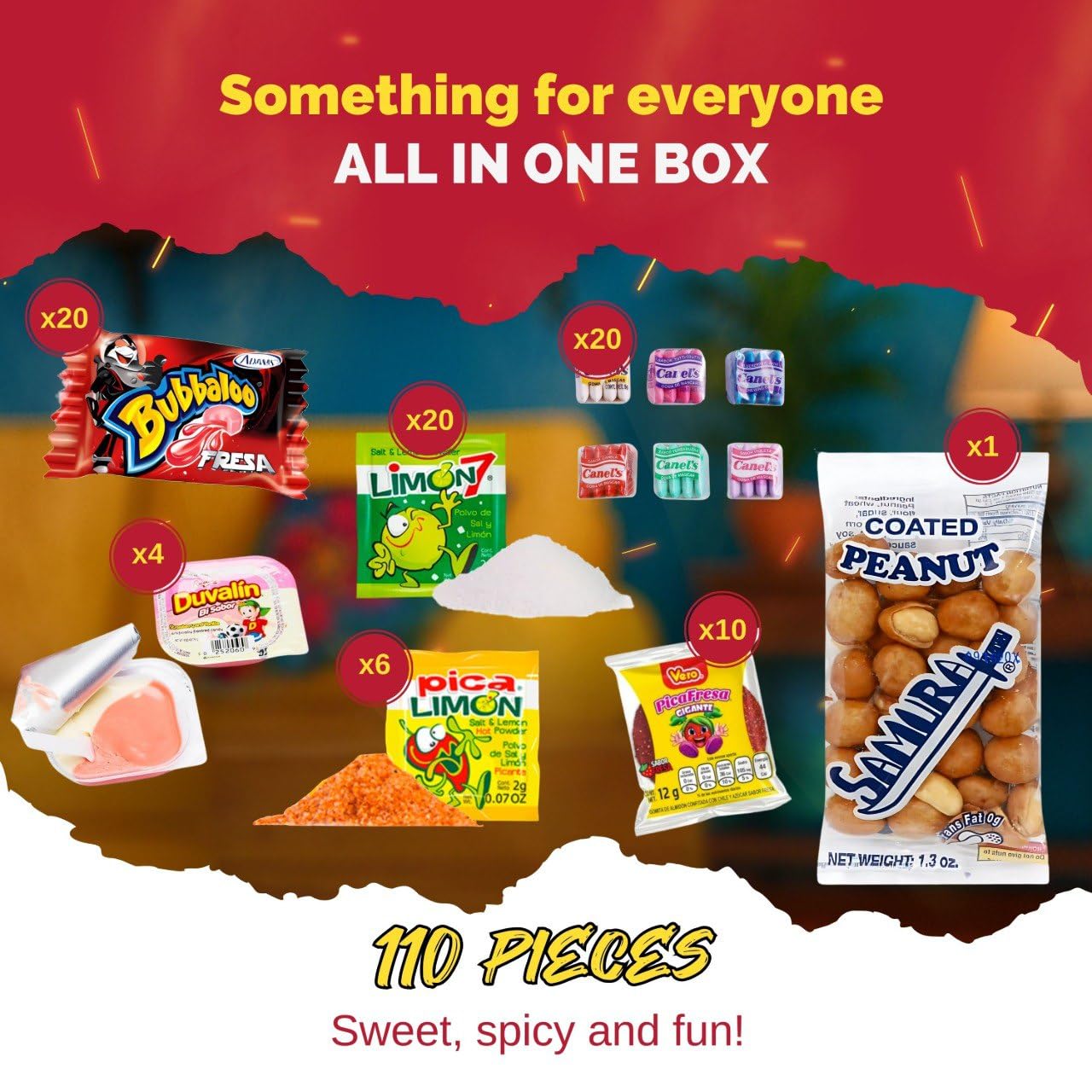 Caja Dulces Mexicanos Surtidos GG Latin Sabor 100 Unidades