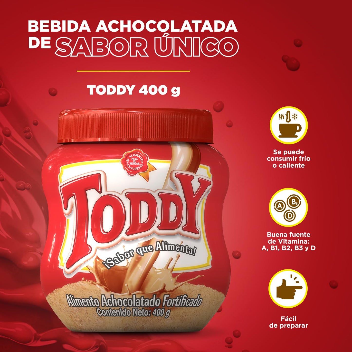 Combo de Bebidas Venezolanas GG Latin Sabor: Cerelac cereal de trigo 900 gr / toddy Chocolate 400 gr