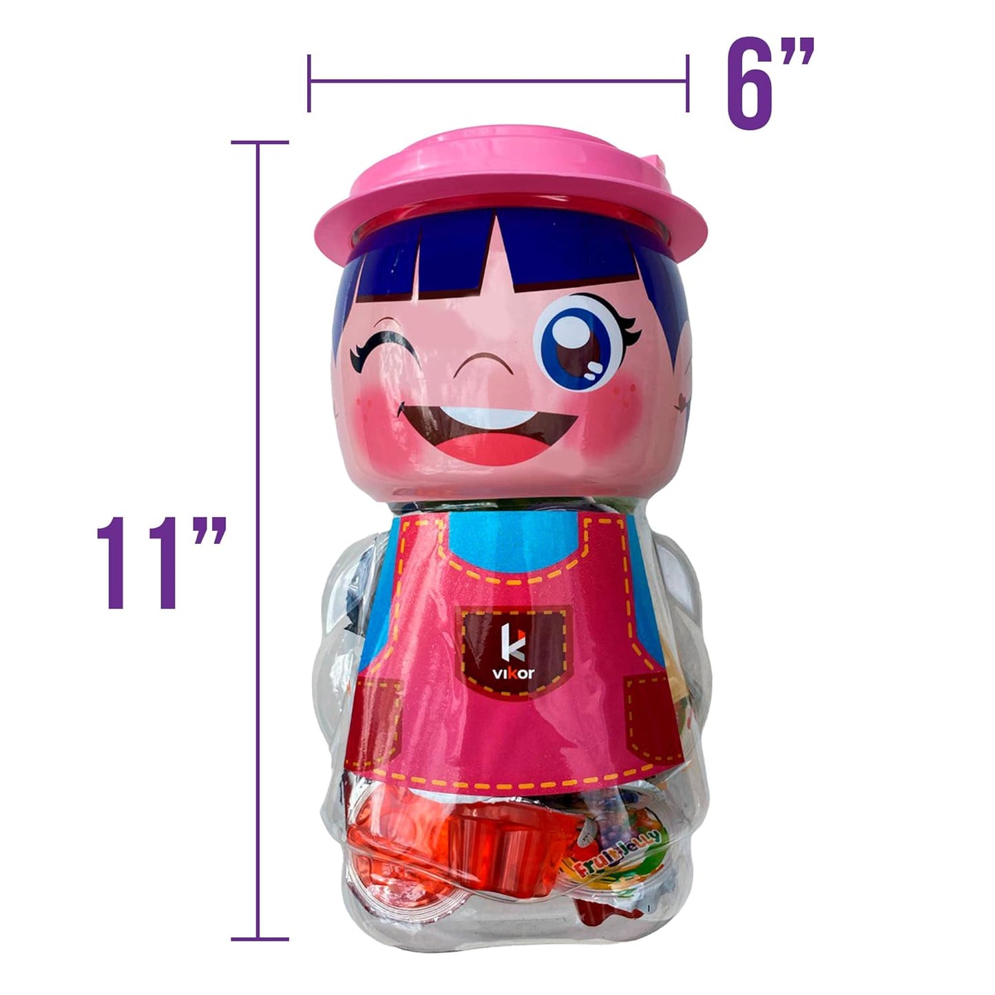 Vikor Fruit Snack Jelly Fruits Rosa Gelatina de frutas