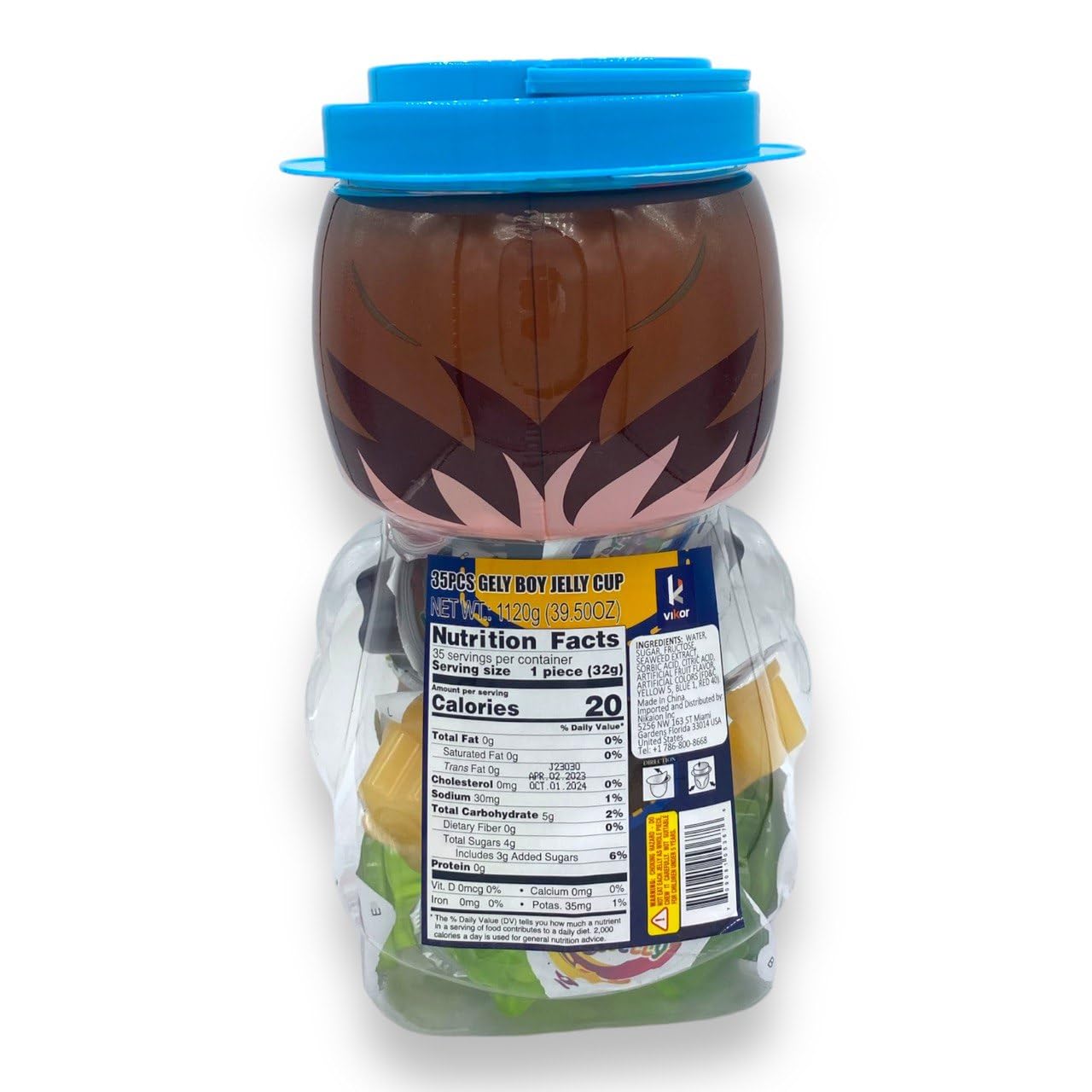 Vikor Fruit Snack Jelly Fruits Azul Gelatina de frutas