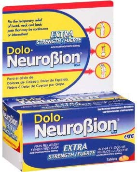 Dolo Neurobion 30 Comprimidos - Extra Fuerte, Alivia el Dolor, Reduce la Fiebre
