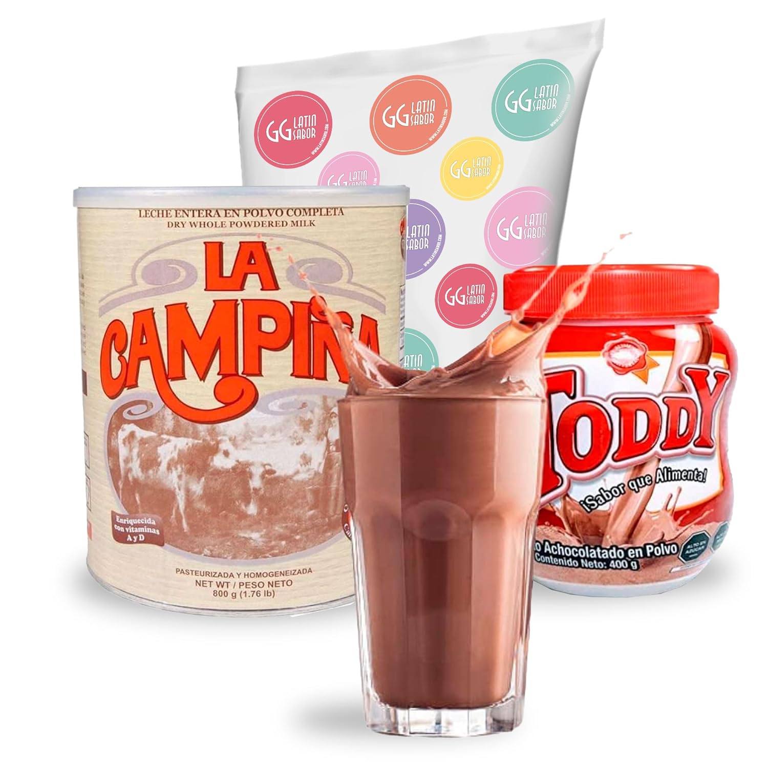 Combo Toddy Chocolate + Leche La Campiña – bebida venezolana instantánea fría o caliente – USA