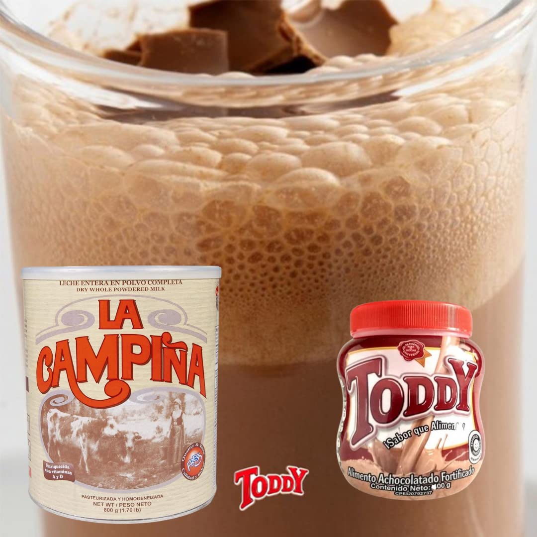 Combo familiar Toddy chocolate en polvo + leche en polvo La Campiña – sabor venezolano en USA