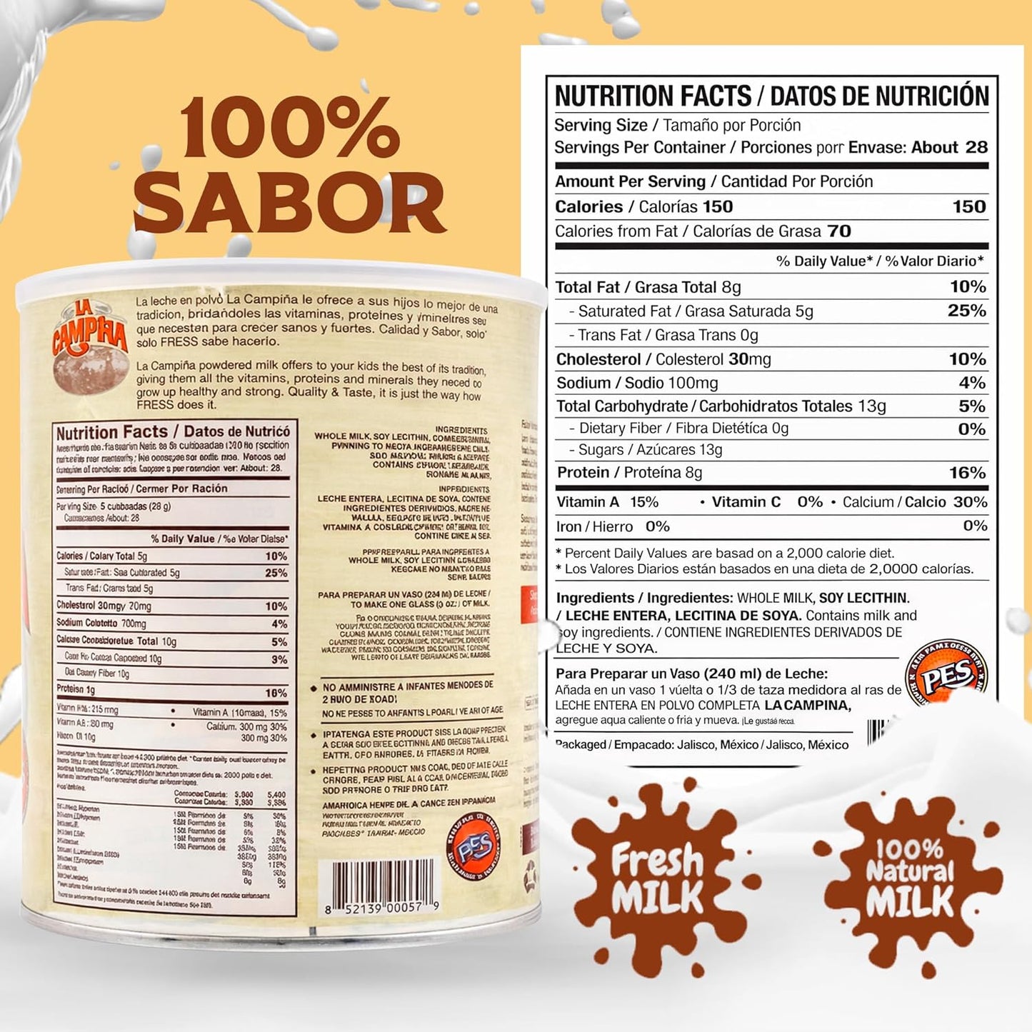 La Campiña Powdered Milk 800g