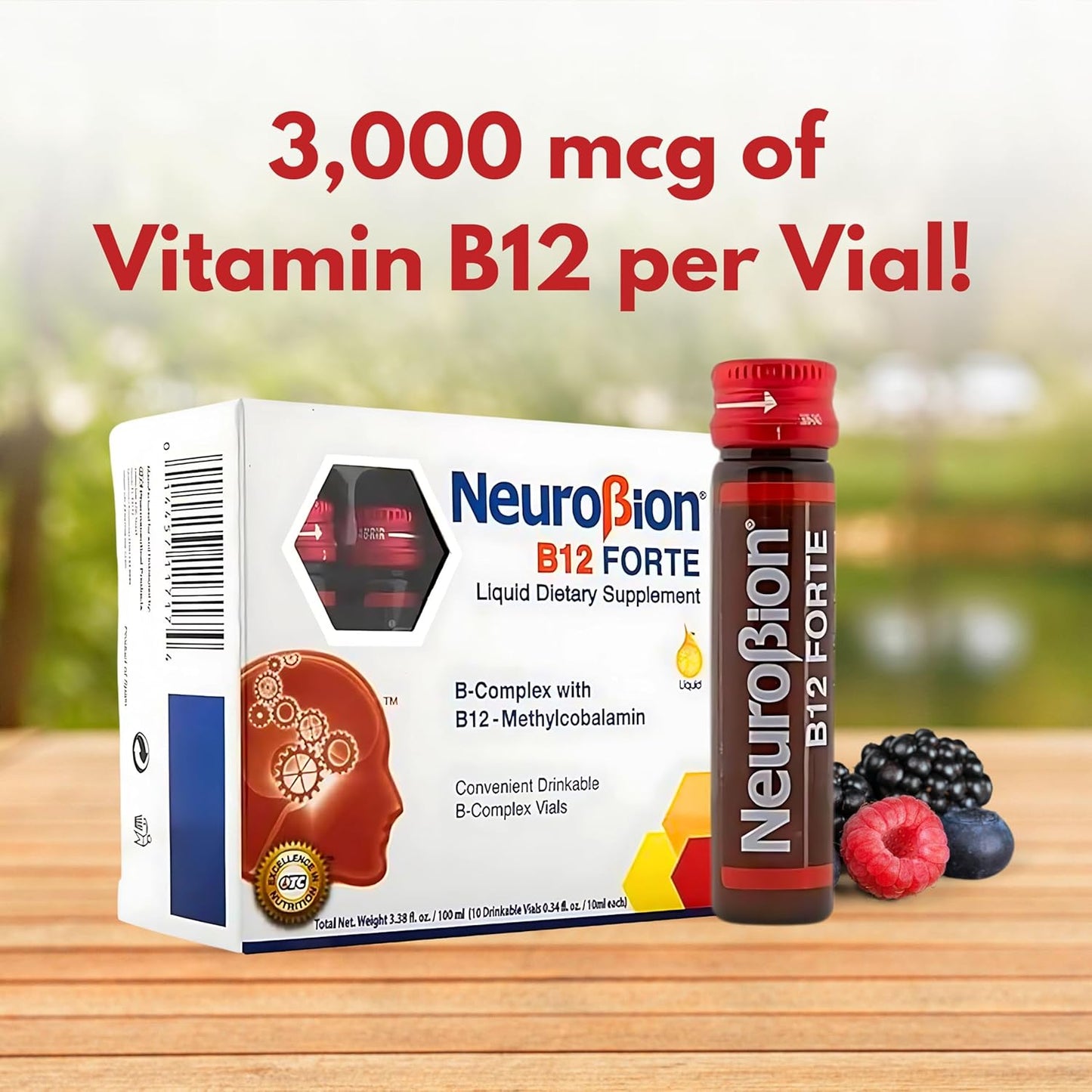 Neurobion B12 Forte 3,000 mcg 10 Viales Bebibles x 10 ml