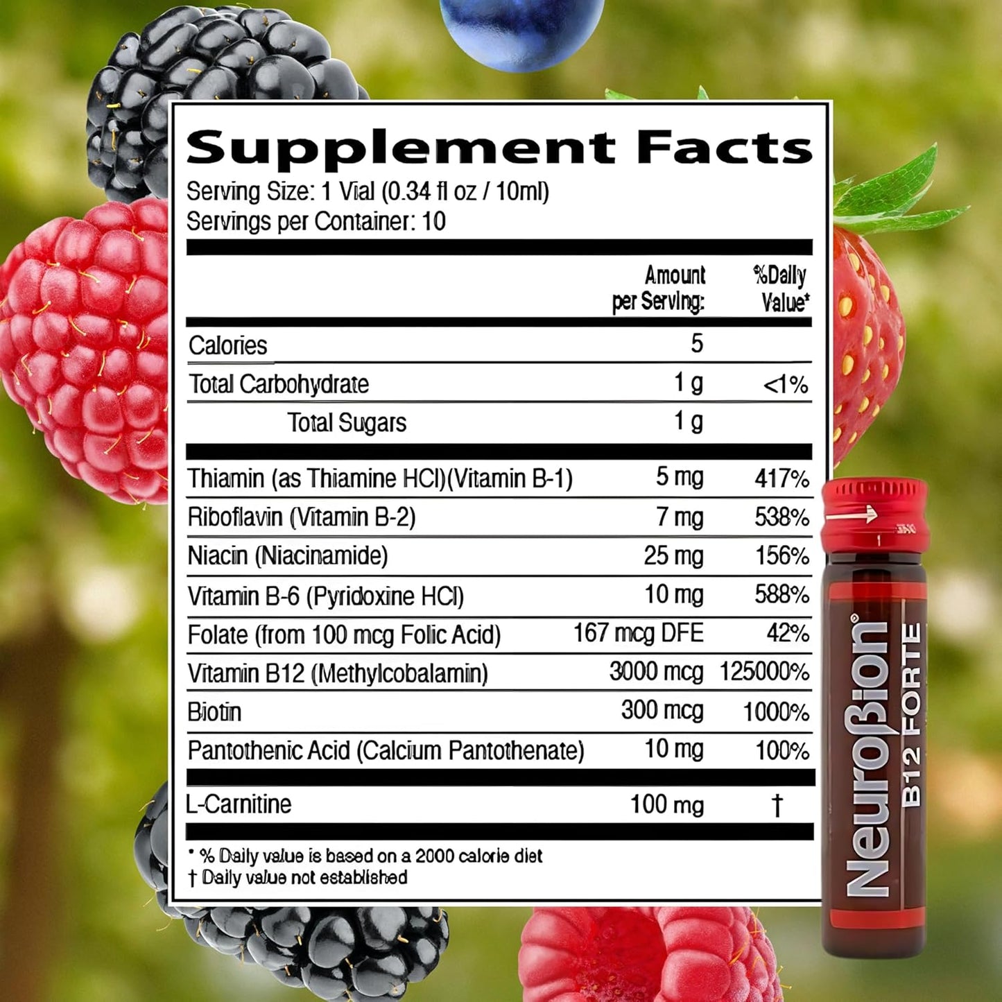 Neurobion B12 Forte 3,000 mcg 10 Viales Bebibles x 10 ml