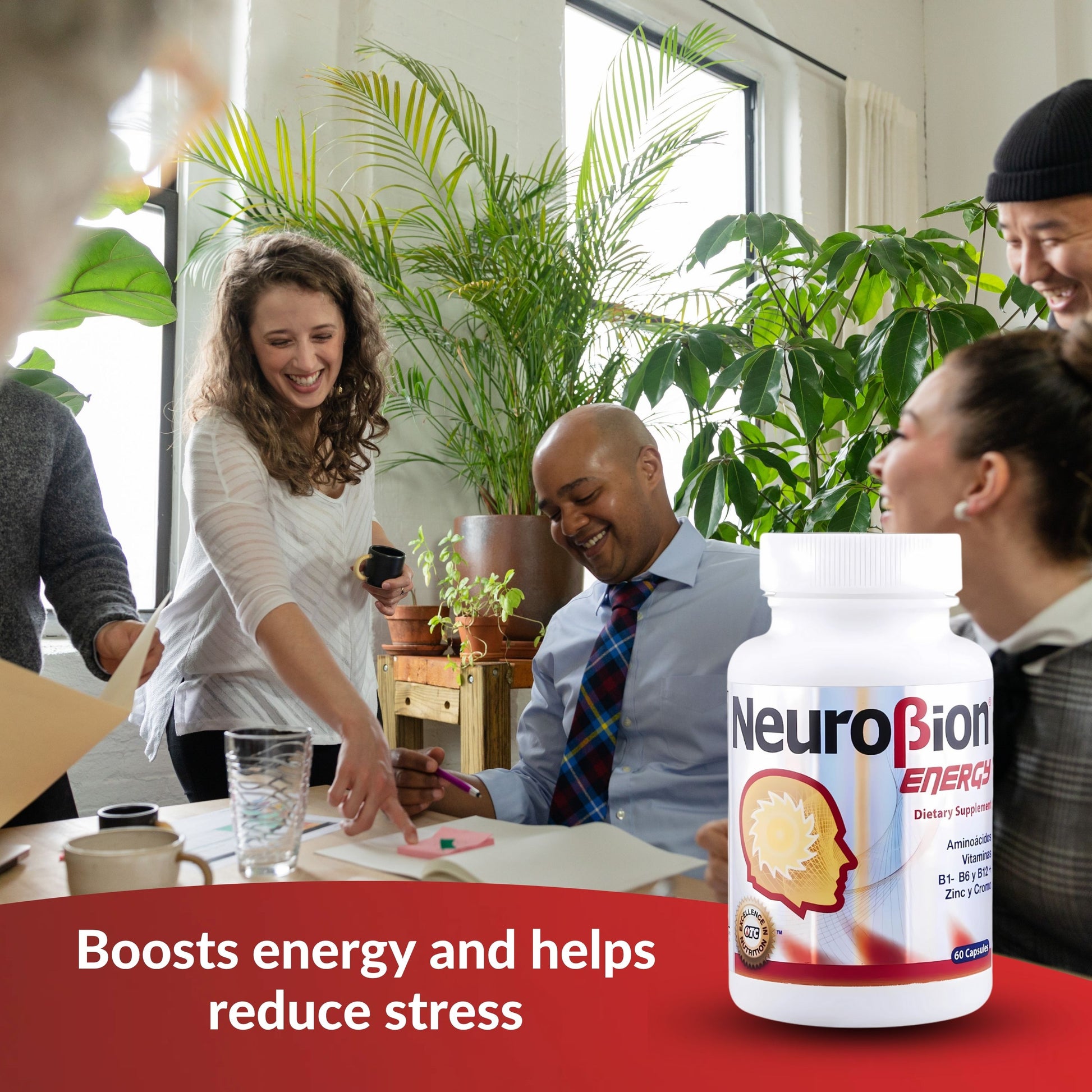 Neurobion Energy 60 cápsulas para apoyar energía y ayudar a manejar el estrés diario