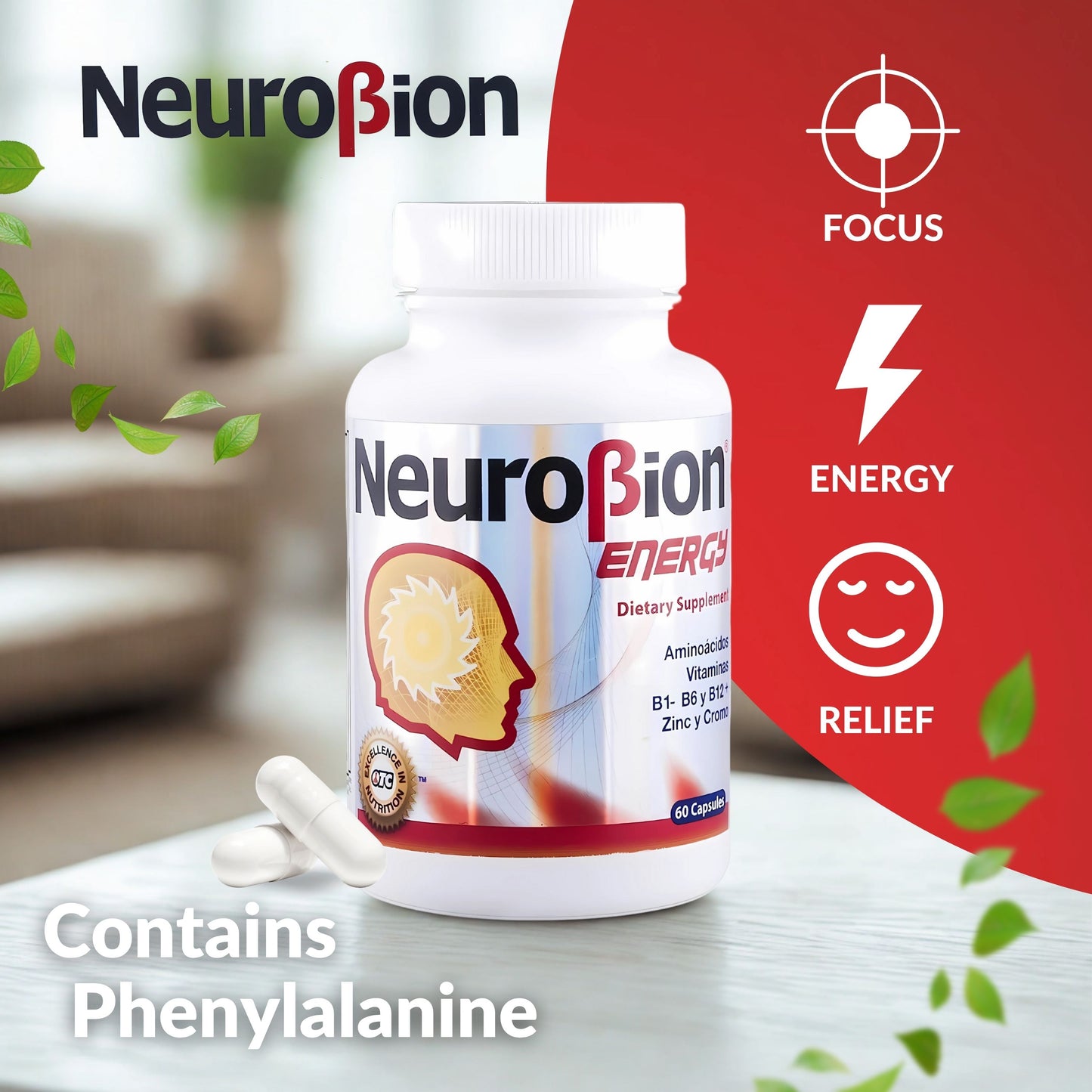 Neurobion Energy 60 cápsulas para apoyar enfoque mental, energía y bienestar diario